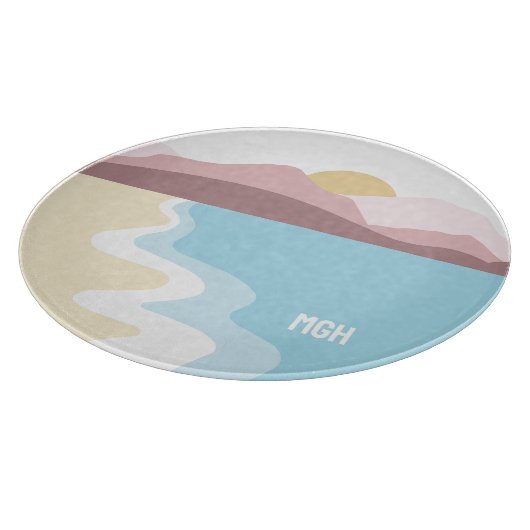 Darstellung der benutzerdefinierten Monogrammart Schneidebrett (Ecke)