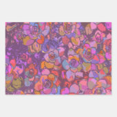 Darstellung der botanischen Blume im Lila Muster Geschenkpapier Set (Vorderseite 2)