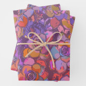 Darstellung der botanischen Blume im Lila Muster Geschenkpapier Set (Beispiel)