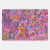 Darstellung der botanischen Blume im Lila Muster Geschenkpapier Set (Vorderseite)