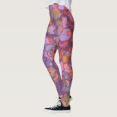 Darstellung der botanischen Blume im Lila Muster Leggings (Links)