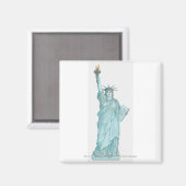 Darstellung der Freiheitsstatue Magnet (Vorderseite/Rückseite)