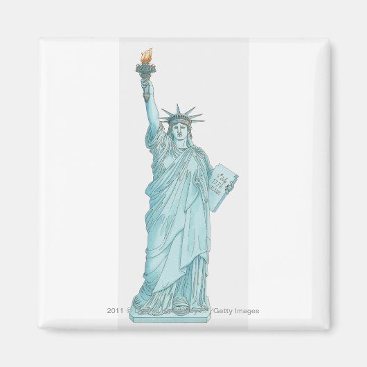 Darstellung der Freiheitsstatue Magnet (Vorne)