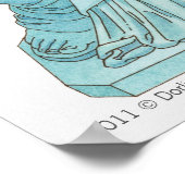 Darstellung der Freiheitsstatue Poster (Ecke)