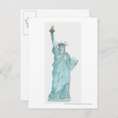 Darstellung der Freiheitsstatue Postkarte (Vorne/Hinten)