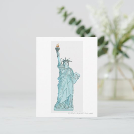 Darstellung der Freiheitsstatue Postkarte (Stehend Vorderseite)