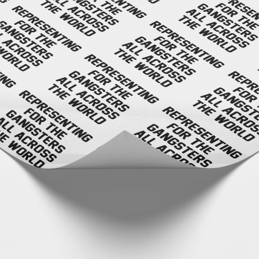 Darstellung der Gangster Geschenkpapier (Ecke)