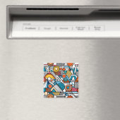 Darstellung der geometrischen Doodle Magnet (In Situ (Geschirrspüler))