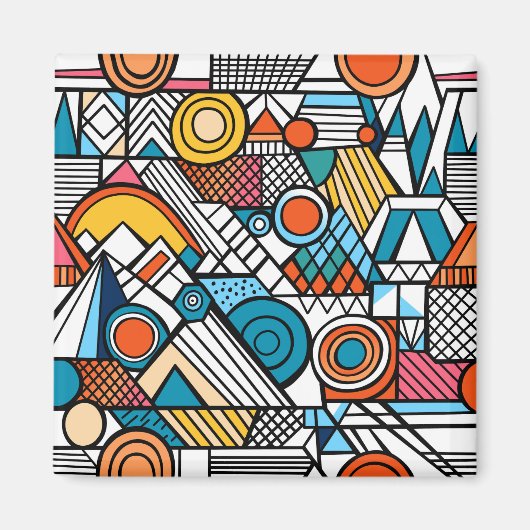 Darstellung der geometrischen Doodle Magnet (Vorne)
