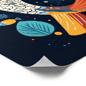 Darstellung der geometrischen Fische Poster (Ecke)