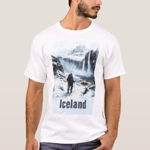 Darstellung der isländischen Landschaft und des Wa T-Shirt