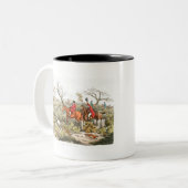 Darstellung der Jagd auf Fuchs Skizzen Zweifarbige Tasse (Vorderseite Links)