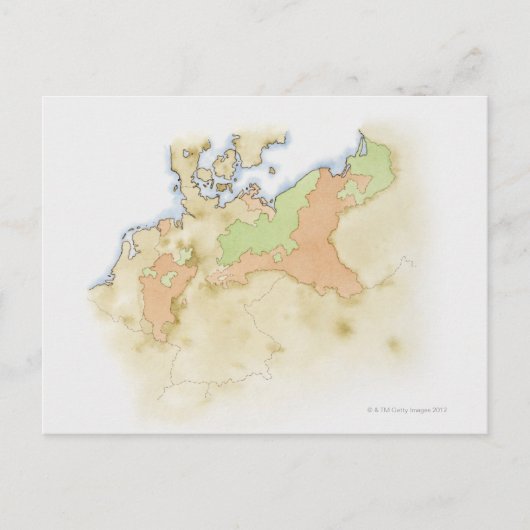Darstellung der Karte Deutschlands (Vorderseite)
