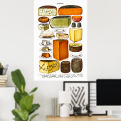 Darstellung der Käsesorten Poster (Heimbüro)