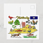 Darstellung der Kentucky-Karte Postkarte (Vorne/Hinten)