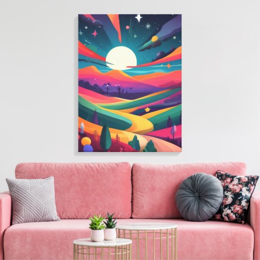 Darstellung der Landschaft Leinwanddruck (Insitu (Wohnzimmer))