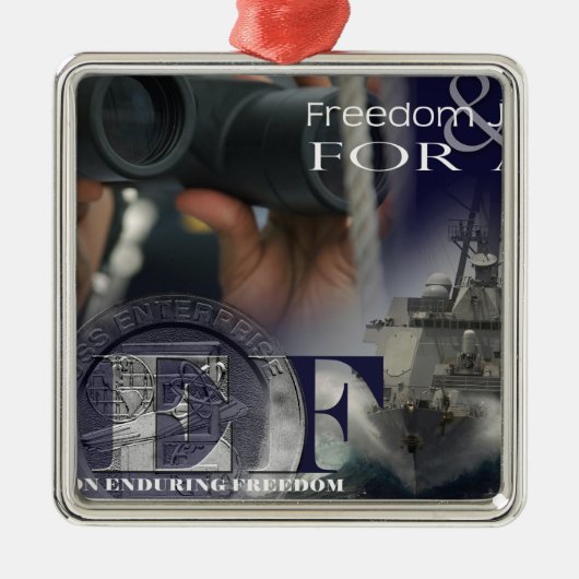 Darstellung der Mitglieder der Crew Silbernes Ornament (Vorne)