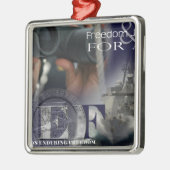 Darstellung der Mitglieder der Crew Silbernes Ornament (Links)