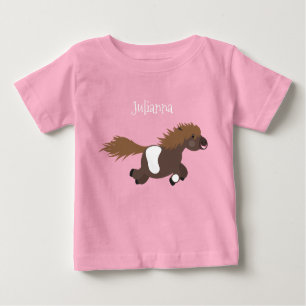 Darstellung der Pony-Cartoon in Shetland-niedlich Baby T-shirt