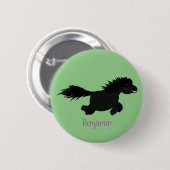 Darstellung der Pony-Cartoon in Shetland-niedlich Button (Vorne & Hinten)