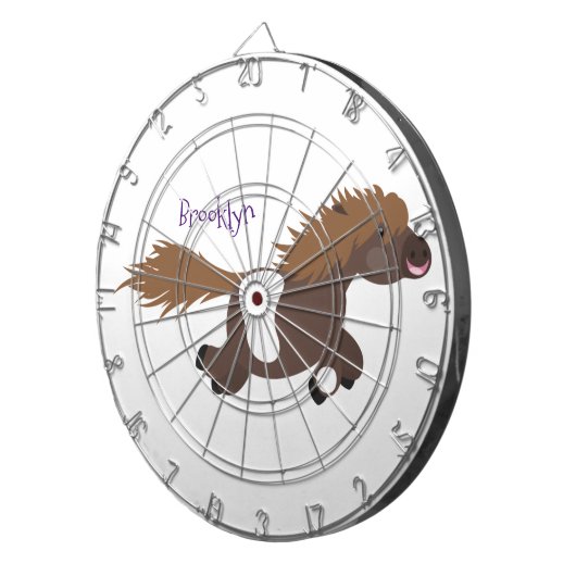 Darstellung der Pony-Cartoon in Shetland-niedlich Dartscheibe (Vorderseite rechts)