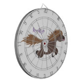 Darstellung der Pony-Cartoon in Shetland-niedlich Dartscheibe (Vorderseite Links)