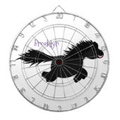 Darstellung der Pony-Cartoon in Shetland-niedlich Dartscheibe (vorne)