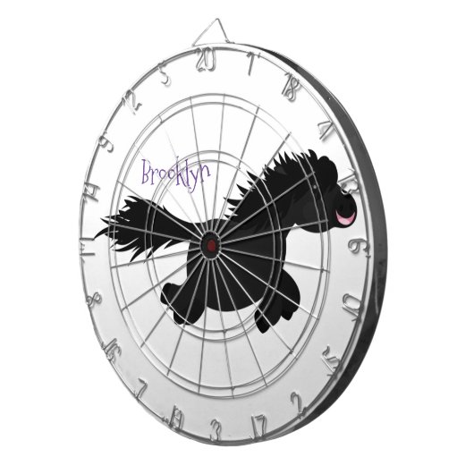 Darstellung der Pony-Cartoon in Shetland-niedlich Dartscheibe (Vorderseite rechts)