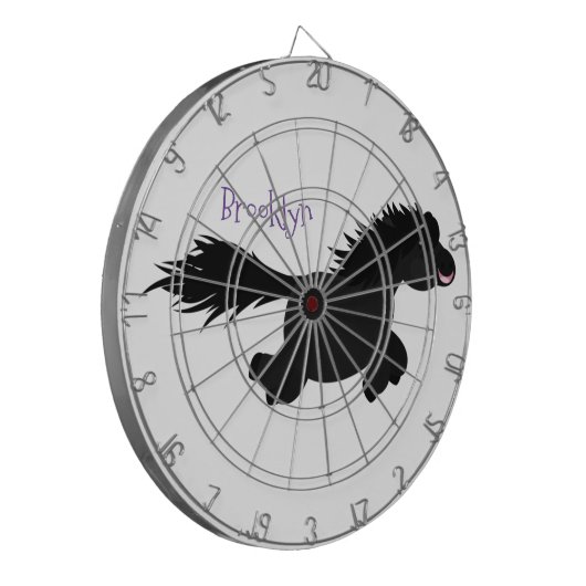 Darstellung der Pony-Cartoon in Shetland-niedlich Dartscheibe (Vorderseite Links)