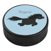 Darstellung der Pony-Cartoon in Shetland-niedlich Eishockey Puck (3/4)