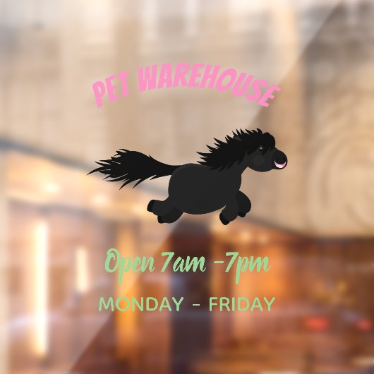 Darstellung der Pony-Cartoon in Shetland-niedlich Fensteraufkleber (Blatt 2)