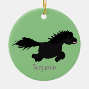 Darstellung der Pony-Cartoon in Shetland-niedlich Keramik Ornament