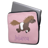 Darstellung der Pony-Cartoon in Shetland-niedlich Laptopschutzhülle (Vorderseite Links)