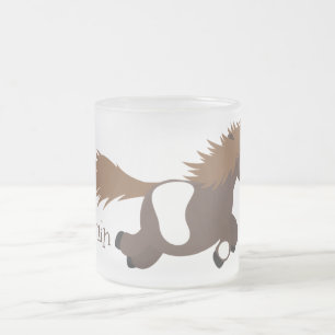 Darstellung der Pony-Cartoon in Shetland-niedlich Mattglastasse