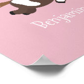 Darstellung der Pony-Cartoon in Shetland-niedlich Poster (Ecke)