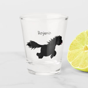 Darstellung der Pony-Cartoon in Shetland-niedlich Schnapsglas