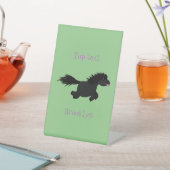 Darstellung der Pony-Cartoon in Shetland-niedlich Sockelschild (In SItu)