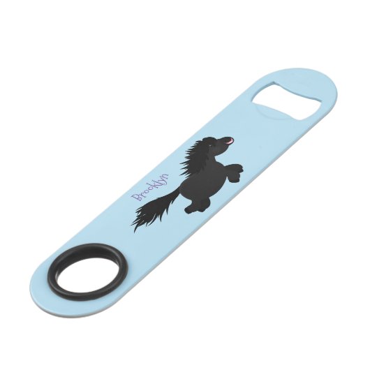 Darstellung der Pony-Cartoon in Shetland-niedlich Speed Flaschenöffner (Vorderseite Schrägansicht)