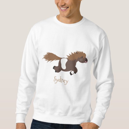 Darstellung der Pony-Cartoon in Shetland-niedlich Sweatshirt (Vorderseite)