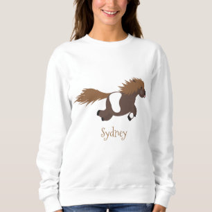 Darstellung der Pony-Cartoon in Shetland-niedlich Sweatshirt
