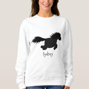 Darstellung der Pony-Cartoon in Shetland-niedlich Sweatshirt