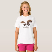 Darstellung der Pony-Cartoon in Shetland-niedlich T-Shirt (Vorne ganz)