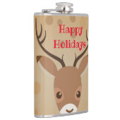 Darstellung der Rentiere auf braunem Hintergrund Flachmann (Rechts)