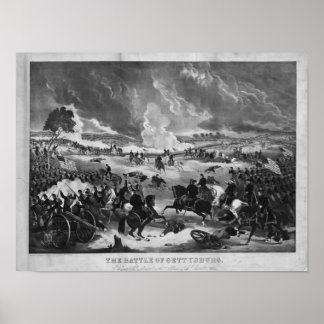 Darstellung der Schlacht von Gettysburg Poster