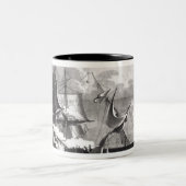 Darstellung der US-Fregatte, Zweifarbige Tasse (Mittel)