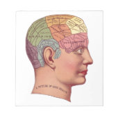 Darstellung der Vintagen Gehirnfunktion Notizblock (Vorderseite)