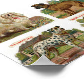 Darstellung der Vintagen Hunde Poster (Ecke)