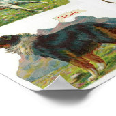 Darstellung der Vintagen Hunde Poster (Ecke)