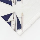 Darstellung der Vintagen nautischen Boote von Sege Fleecedecke (Ecke)