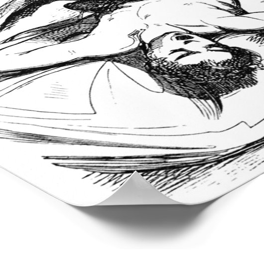 Darstellung der Vintagen Schlaflähmung Poster (Ecke)